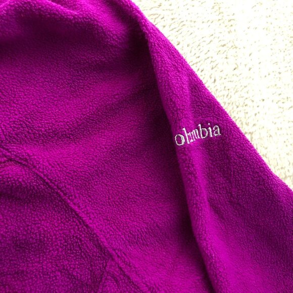 Columbia Womens Fleece Jacket Large Hooded Pink Pullover Outdoors Casual Cozy - Picture 6 of 13